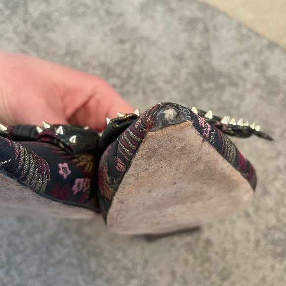 GUC Sam Edelman Raisa studded bow brocade ballet flats - Picture 5 of 13